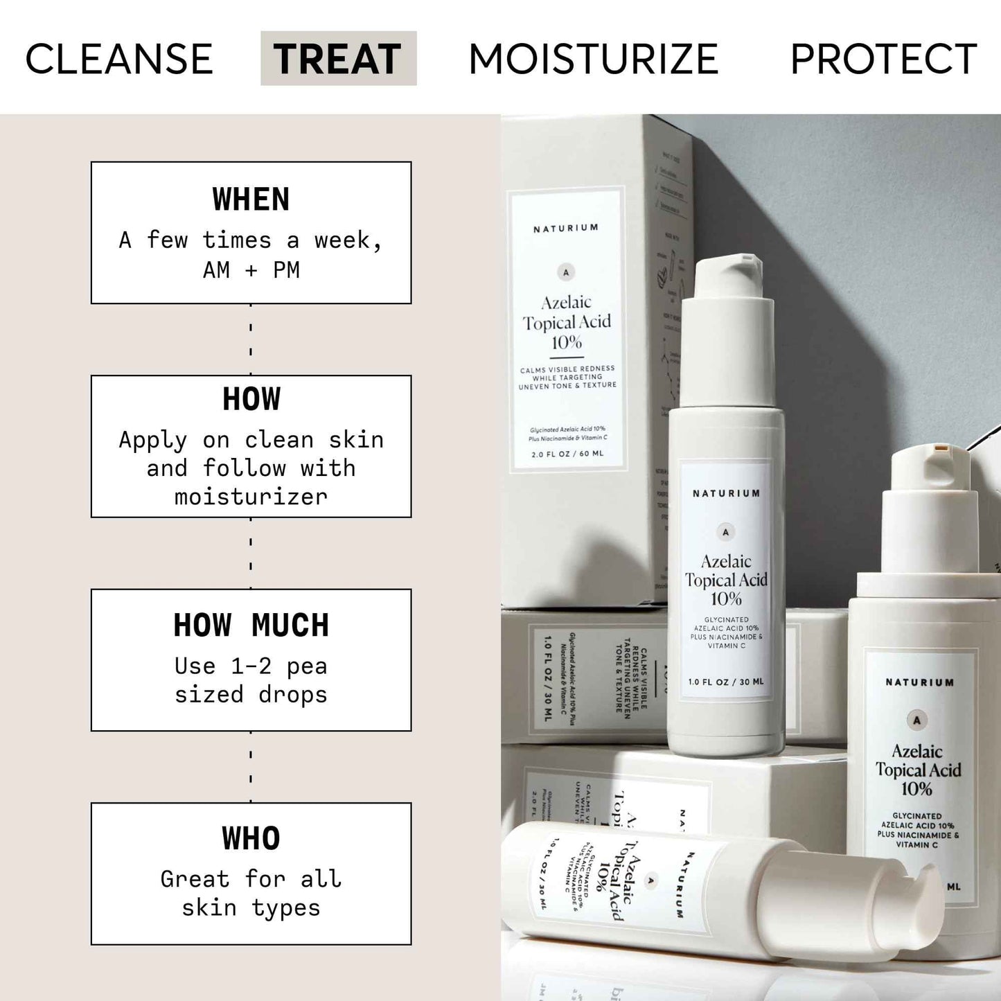 Naturium Azelaic Topical Acid 10% Jumbo, Face & Skin Care Beauty Treatment with Niacinamide & Vitamin C, 2 oz