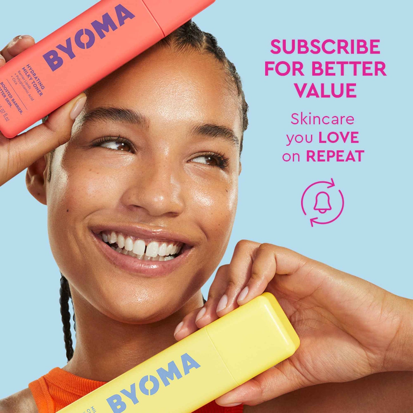 BYOMA Universal Skincare Heroes (5-Piece Kit) - Skincare Gift Set with Jelly Cleanser, Milky Toner, Hydrating Serum, Gel Cream & SPF 50 - Skin Barrier Repair Gift Set with Makeup Bag