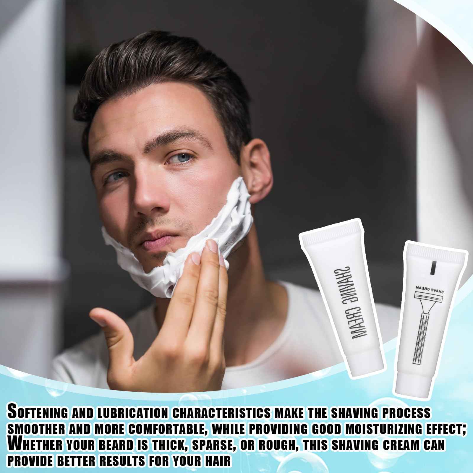 Viozakanry Disposable Shaving Cream Bulk Travel Size 10 Ml/ 0. 35 Fl. oz Shave Cream for Hotel Camping Travel Homeless Toiletries(150 Pcs)