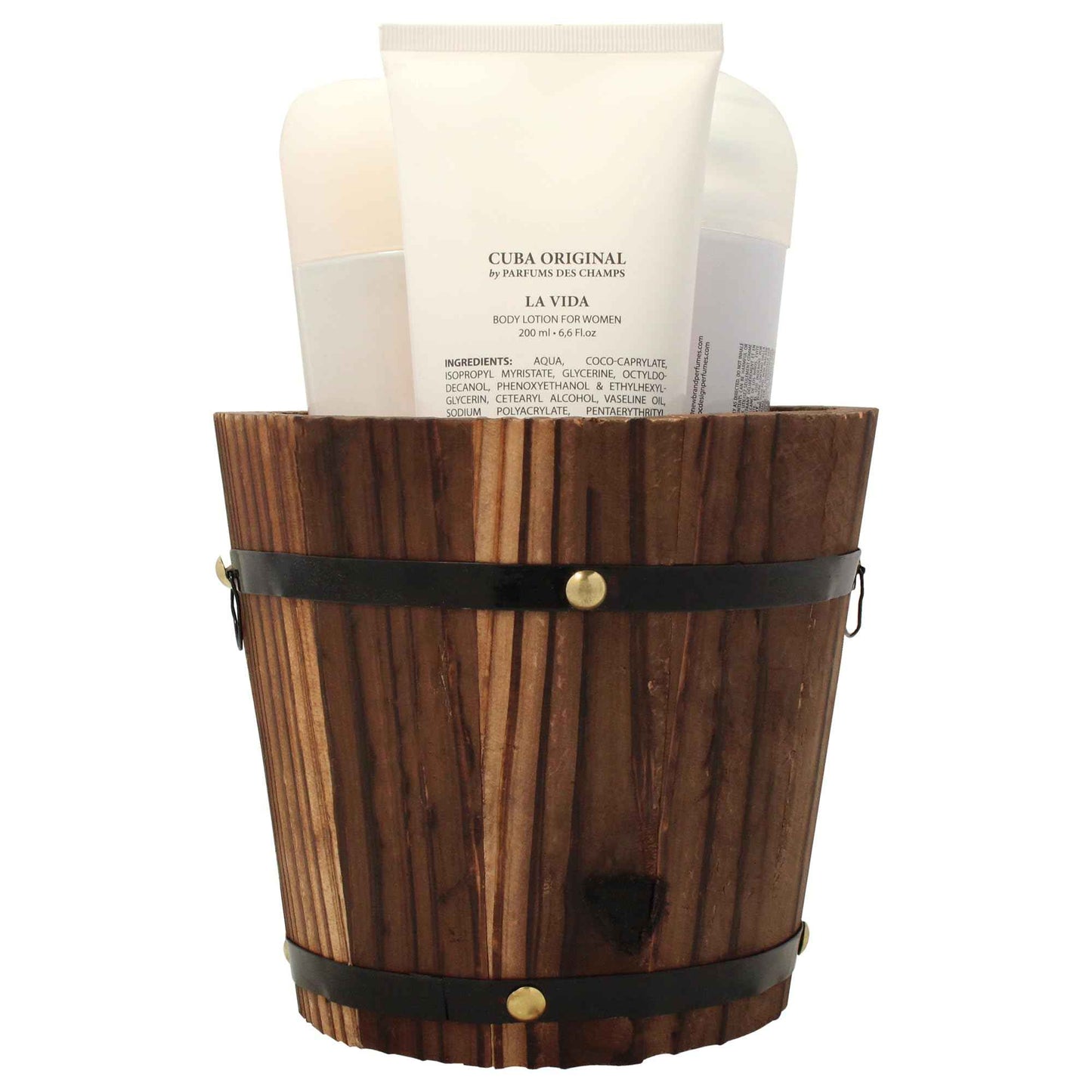 Cuba La Vida for Women - 4 Pc Gift Set 3.3oz EDP Spray, 1.17oz EDP Spray, 6.6oz Body Spray, 6.6oz Body Lotion