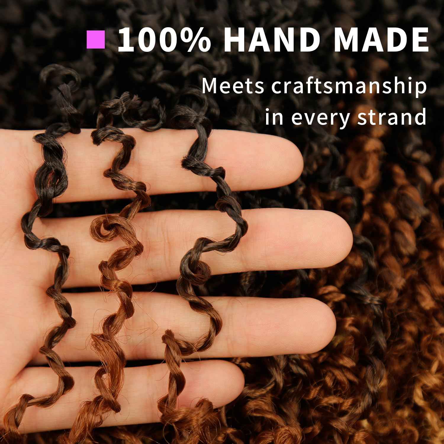 Yanky Twist Crochet Hair 9 Pack(270 Strands Total)Pre loop Pre Twisted Yanky Twist Braids Crochet Hair,Synthetic Spring Short Passion Twist Crochet Braiding Hair Extensions For Women(1B3027, 12 Inch)