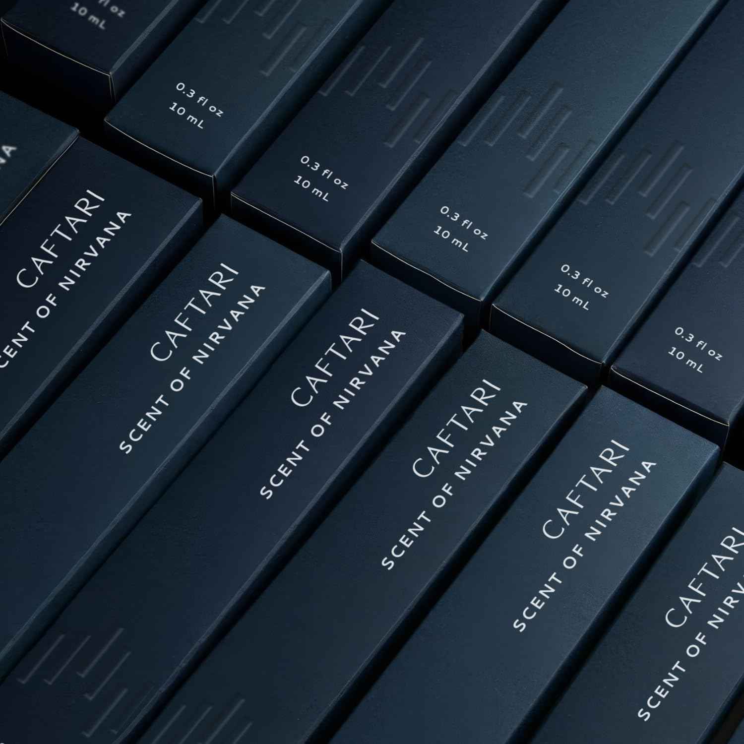 Caftari Luxury Perfume Oil Rollerball | Oudh, Cedarwood & Patchouli | Long Lasting, Travel Size | Clean Jojoba Oil | Stress Relief, Unisex Wellness Fragrance | Scent of Nirvana | 10 ml