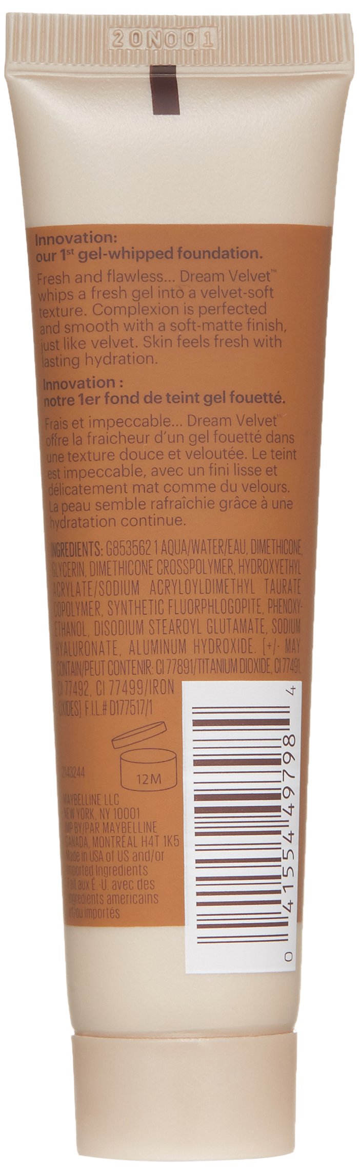 Maybelline New York Dream Velvet Soft-Matte Hydrating Foundation, Classic Coconut, 1 fl. oz.