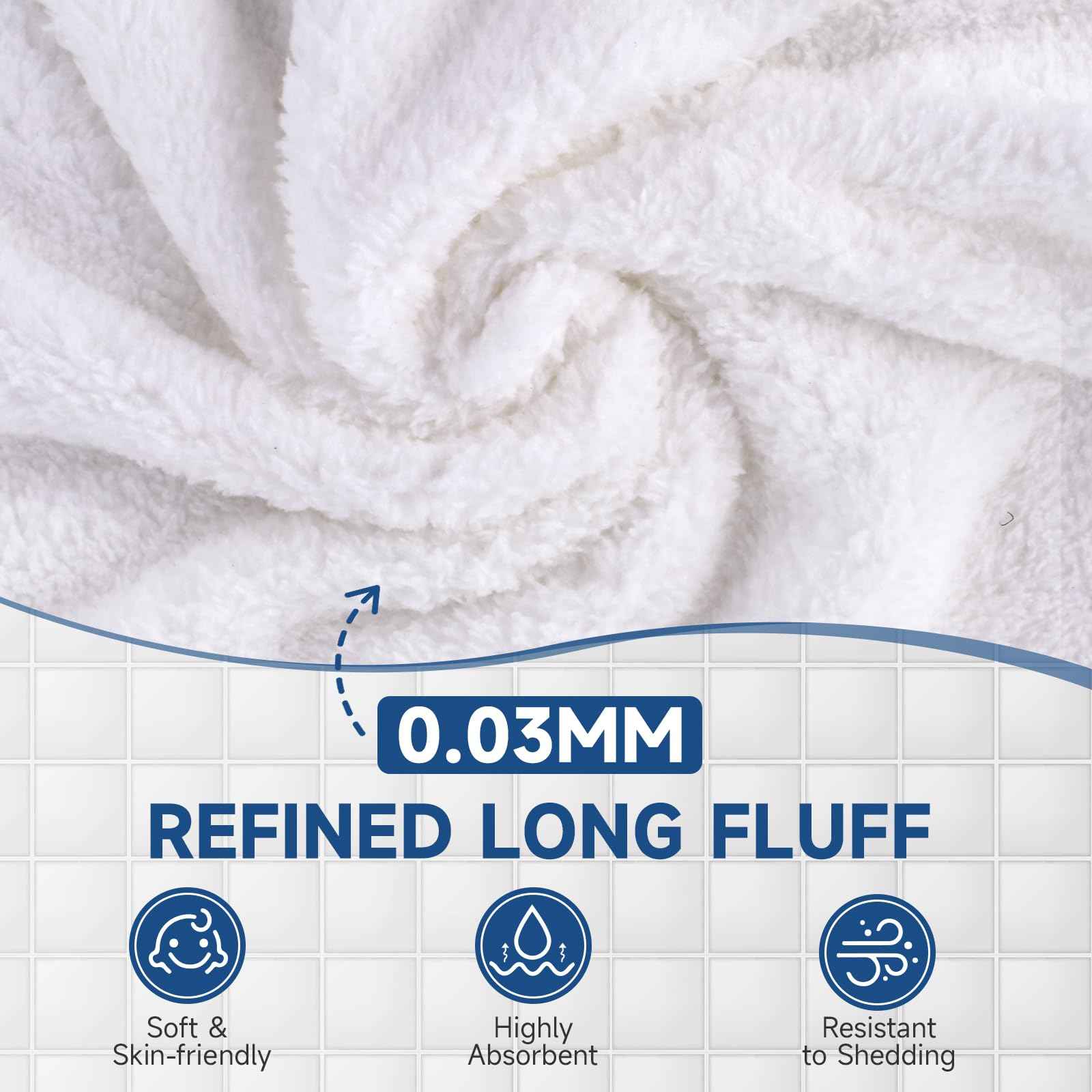 TEAWOO Coral Velvet White Washcloths 12 Pack, Highly Absorbent and Soft White Face Towels, Multi-Purpose Washcloths and Hand Towels for Bathroom, Hotel, Spa and Gym, 12 x 12 inches