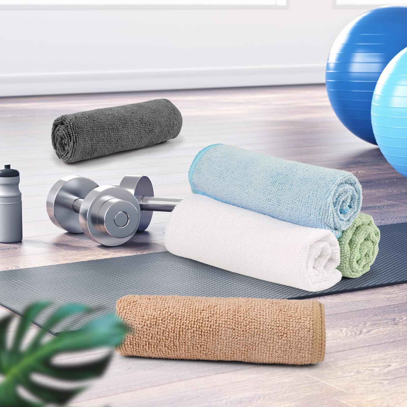 Orighty Washcloths Bulk Towels Set 50 Pack, Highly Absorbent and Soft Feel Microfiber Face Cloths, Multi-Purpose Wash Cloths & Hand Towels for Bathroom, Hotel, Spa, and Gym, 12x12 Inch, Multi-Color