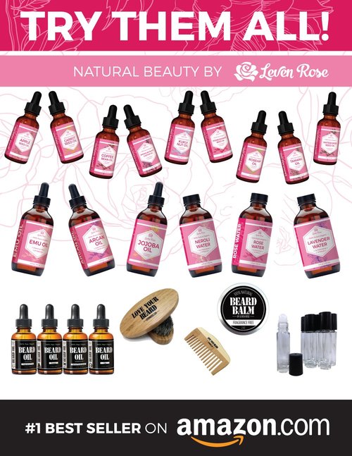Leven Rose Green Coffee Bean Oil 100% Natural Pure Cold Pressed Unrefined Coffeebean Oil For Around Eyes, Face, Nails, Skin, And Hair- 1 oz Bottle (1 ounce)