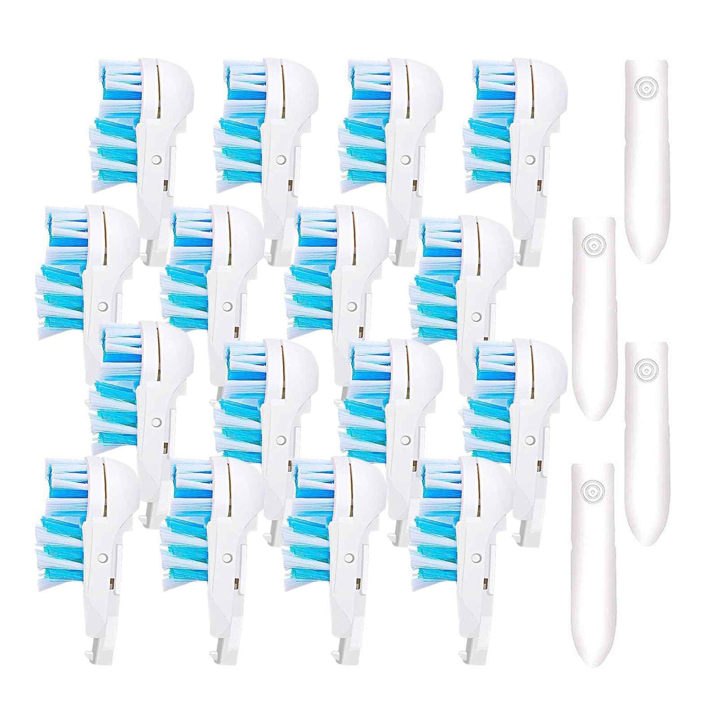 Sensitive Replacement Electric Replacement Toothbrush Heads (16 Count) Dual Clean Rotating Sets Compatible with Braun Oral B Cross Action Power