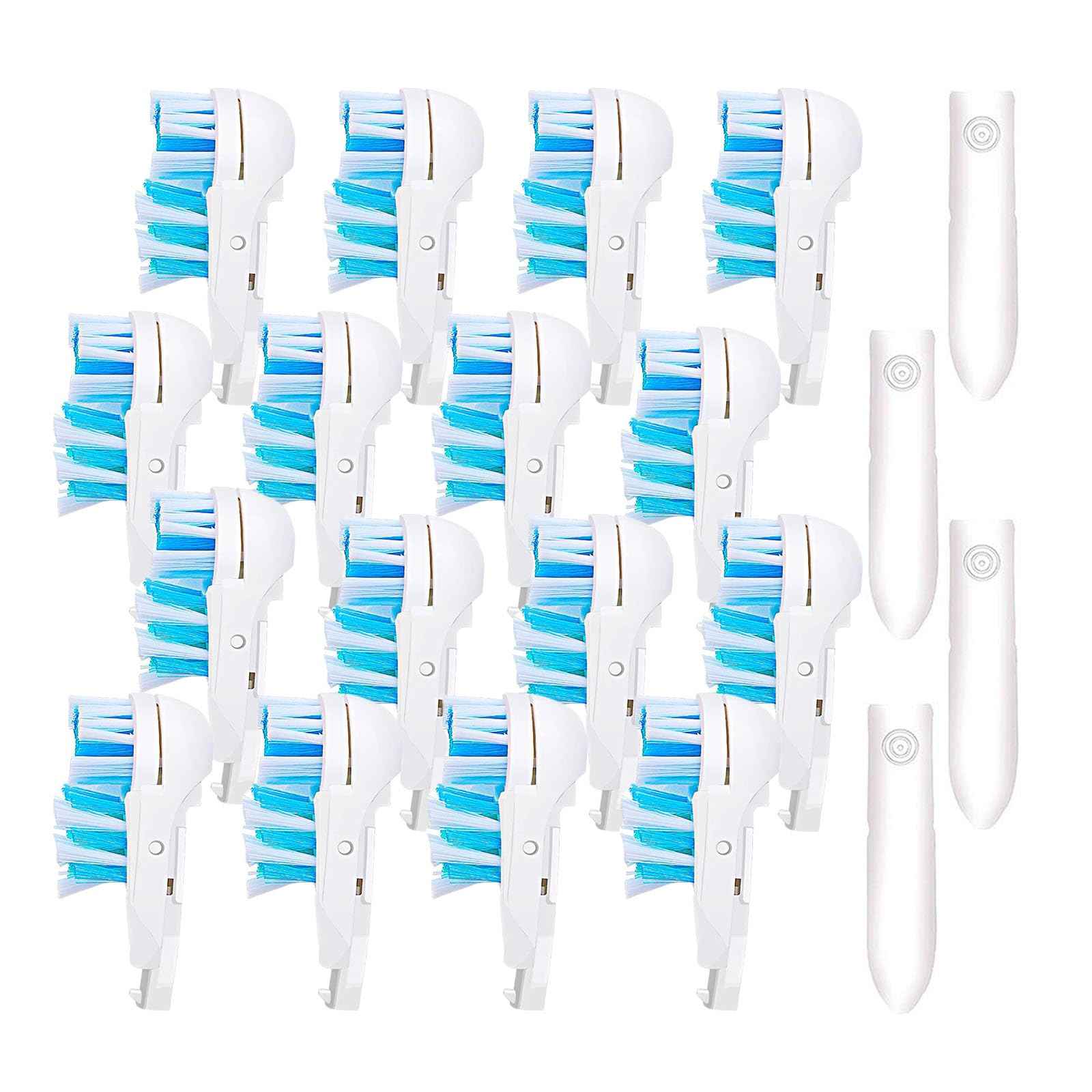 Sensitive Replacement Electric Replacement Toothbrush Heads (16 Count) Dual Clean Rotating Sets Compatible with Braun Oral B Cross Action Power