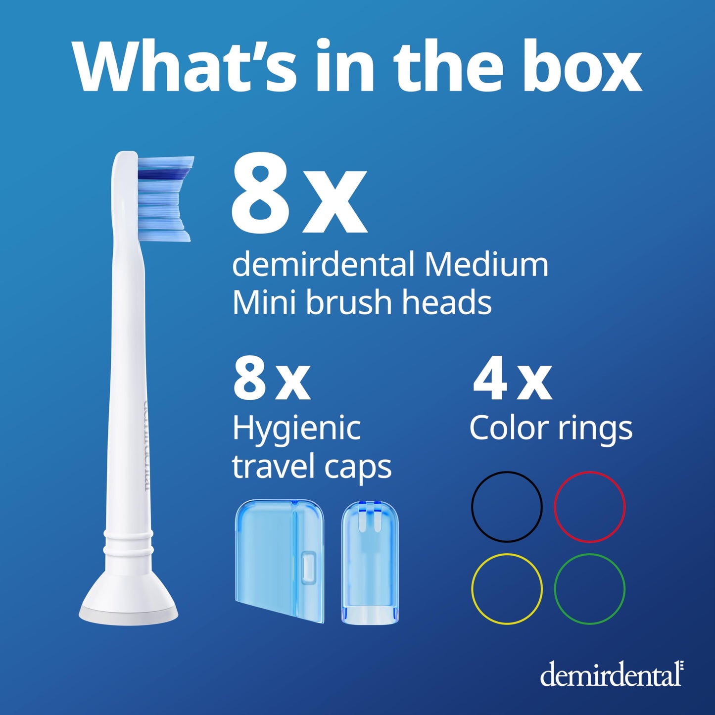 Toothbrush Heads mini Medium Compatible with Philips Sonicare Toothbrush Heads - Small Medium Replacement Heads - Daily Precision Brush Heads - White - Replaces HX6028-8 Pack