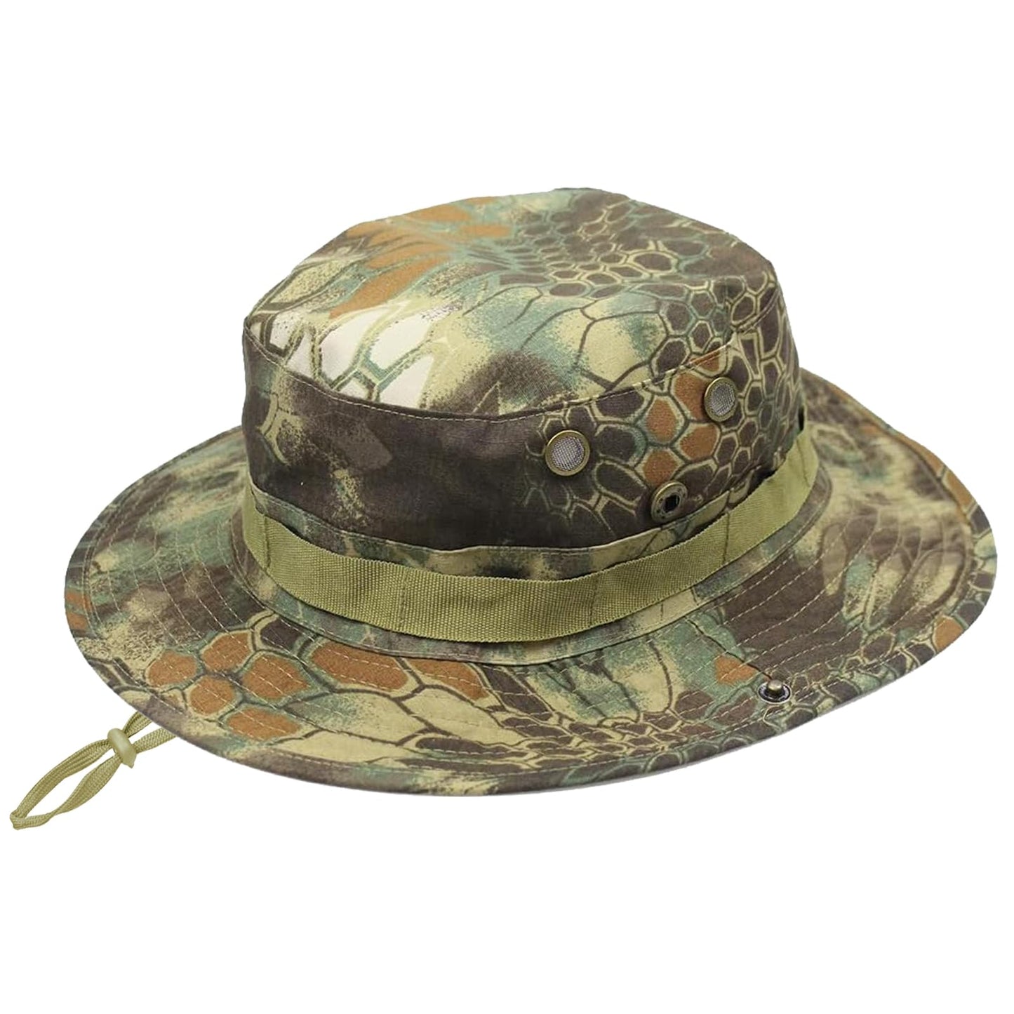 Sun Hats for Men Women Bucket Hat UPF 50+ Boonie Hat Foldable UV Protection Hiking Beach Fishing Summer Safari(1pack-Green Mang Pattern)