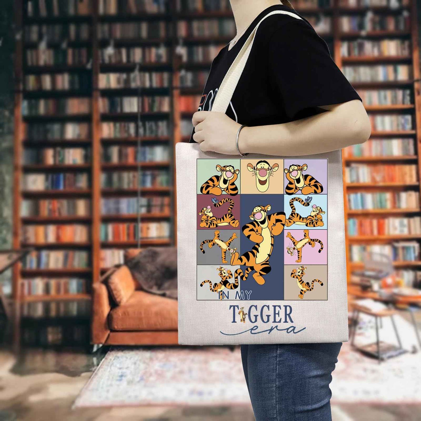 TSOTMO Cartoon Merchandise Eco Tote Bag Tiger Gift WDW Gift Tiger WDW Trip Travel Toiletry Bag For Cartoon Fans (Tiger Era)