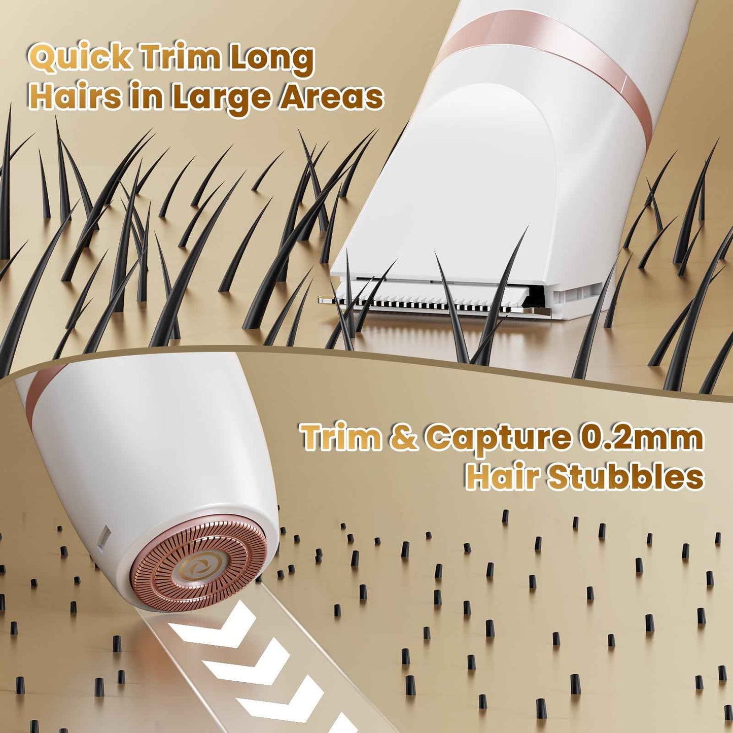 Bikini Trimmer for Women - MAXGROOM Waterproof Electric Razors for Women, Cordless Electric Shaver for Private Area with LED Display, USB Rechargeable & Travel Pouch, White