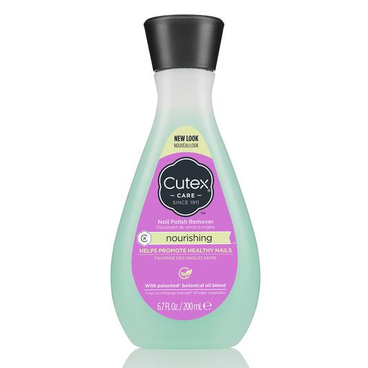 Cutex Nail Polish Remover, Nourishing Nail Care, Leaves Nails Looking Healthy, Contains Vitamins E & Apricot Oil, 6.76 Fl Oz