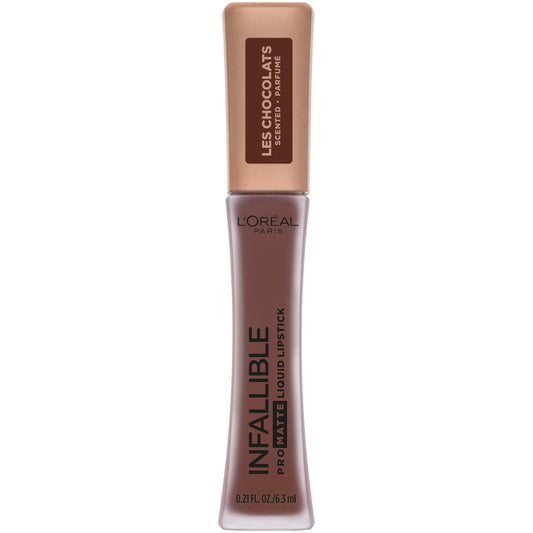 L'Oreal Paris Cosmetics Infallible Pro Matte Les Chocolats Scented Liquid Lipstick, 70 percent Yum, 0.21 Fluid Ounce