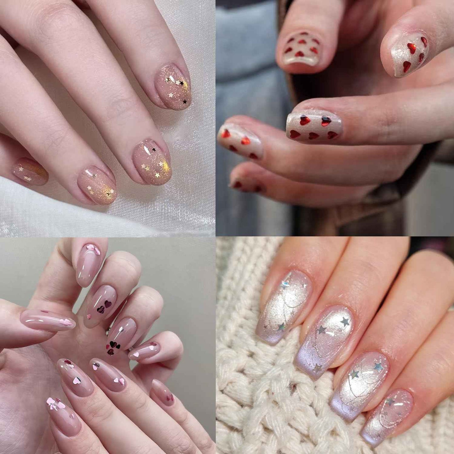 6 Colors Star Nail Glitter for Nails, Shuflame 1mm Holographic Heart Glitter para Uñas Nail Art Sequins for Craft, Epoxy Resin, Chunky Nail Glitter for Body Makeup and Manicure