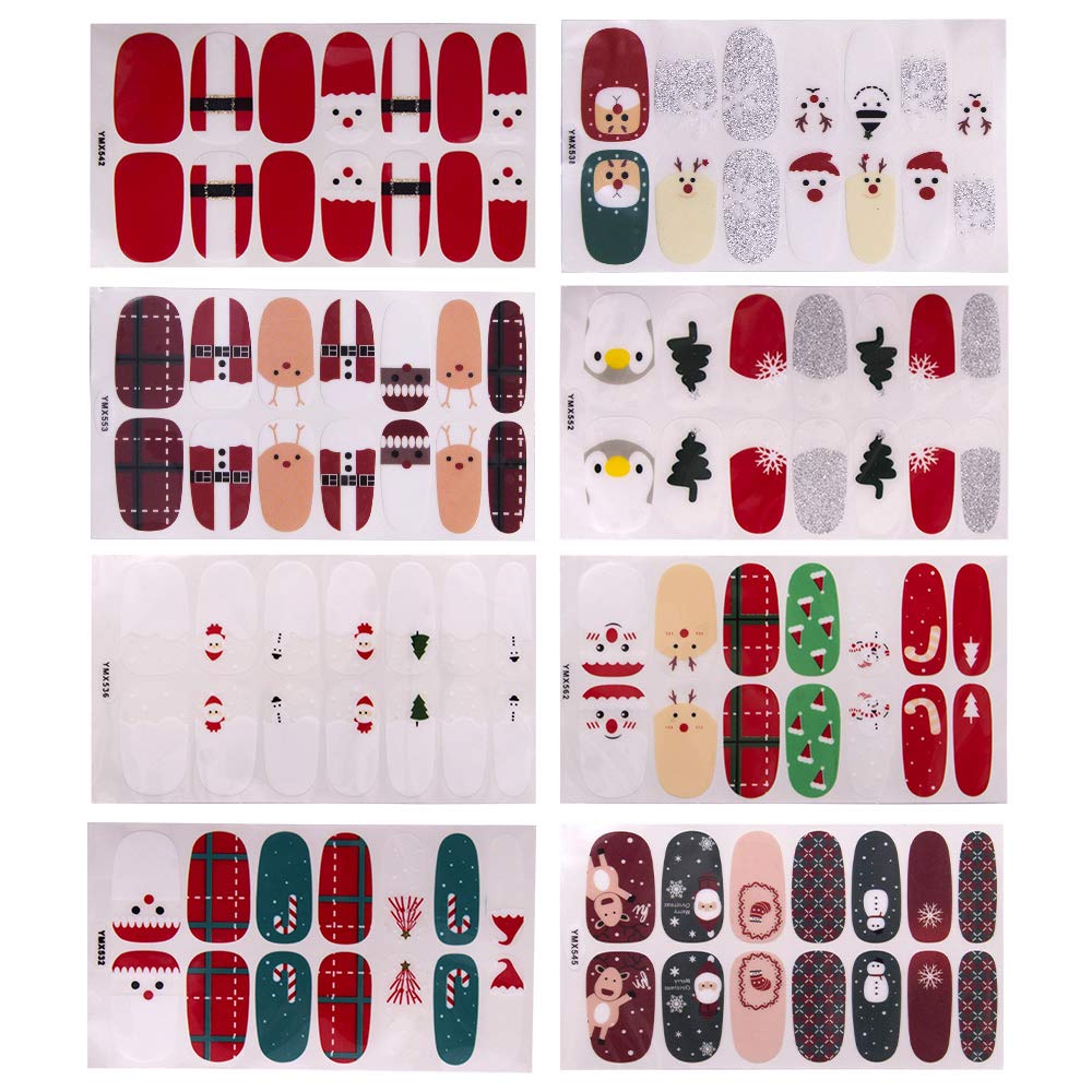 20 Sheets Fall Nail Stickers Decals EBANKU Maple Leaves Full Nail Art Wraps Self-Adhesive Thanksgiving Nail Polish Strip with Nail Files for Women Girls Nail Design