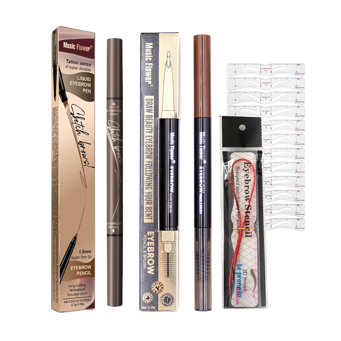 Eyebrow Tattoo Pencil, 2024 New Magic Eyebrow Pencil,4 Fork Tip 3D Microblading Waterproof Eyebrow Pencil, Natural Makeup Fine Stroke Magic Eyebrow Pencil with 4 Micro-Fork… (dark gray-#3)