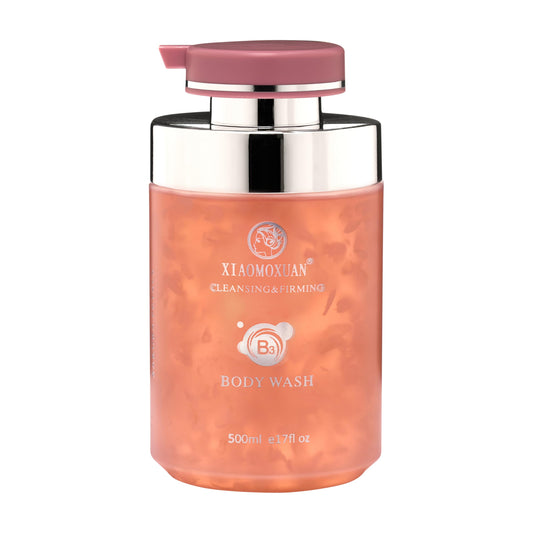 Xiaomoxuan Vitamin B3 Body Wash for Extra-Dry Skin - Jasmine and Sakura Body-Wash for Hyperpigmentation - Wrinkle-Smoothing, Cleansing and Firming Skin-Care Moisturizer with Pump for Women and Men