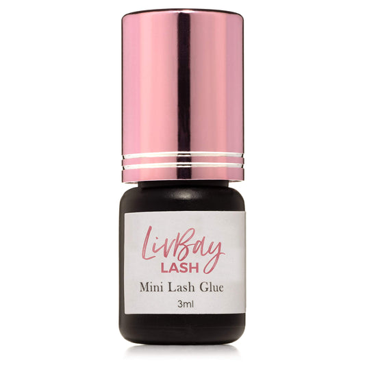 LivBay Lash Glue - Baby, Original Mini, Eyelash Adhesive, 4-6 Weeks Retention, 1 Second Dry Time, Professional Use Only, Black, 3ml