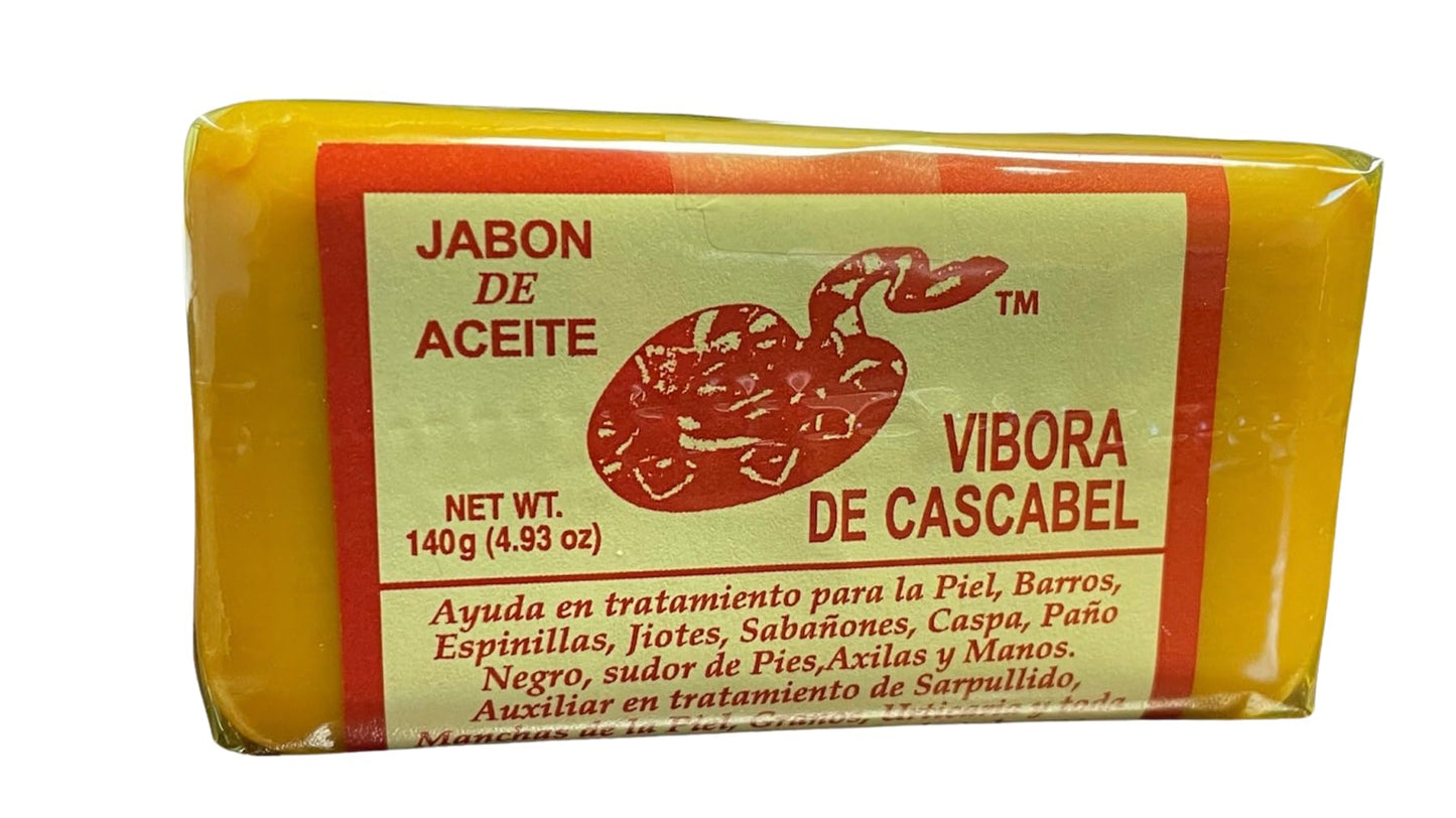 JABON DE ACEITE VIBORA DE CASCABEL Original (140g) / Original Rattlesnake soap (4.93 Oz) Pack of 6