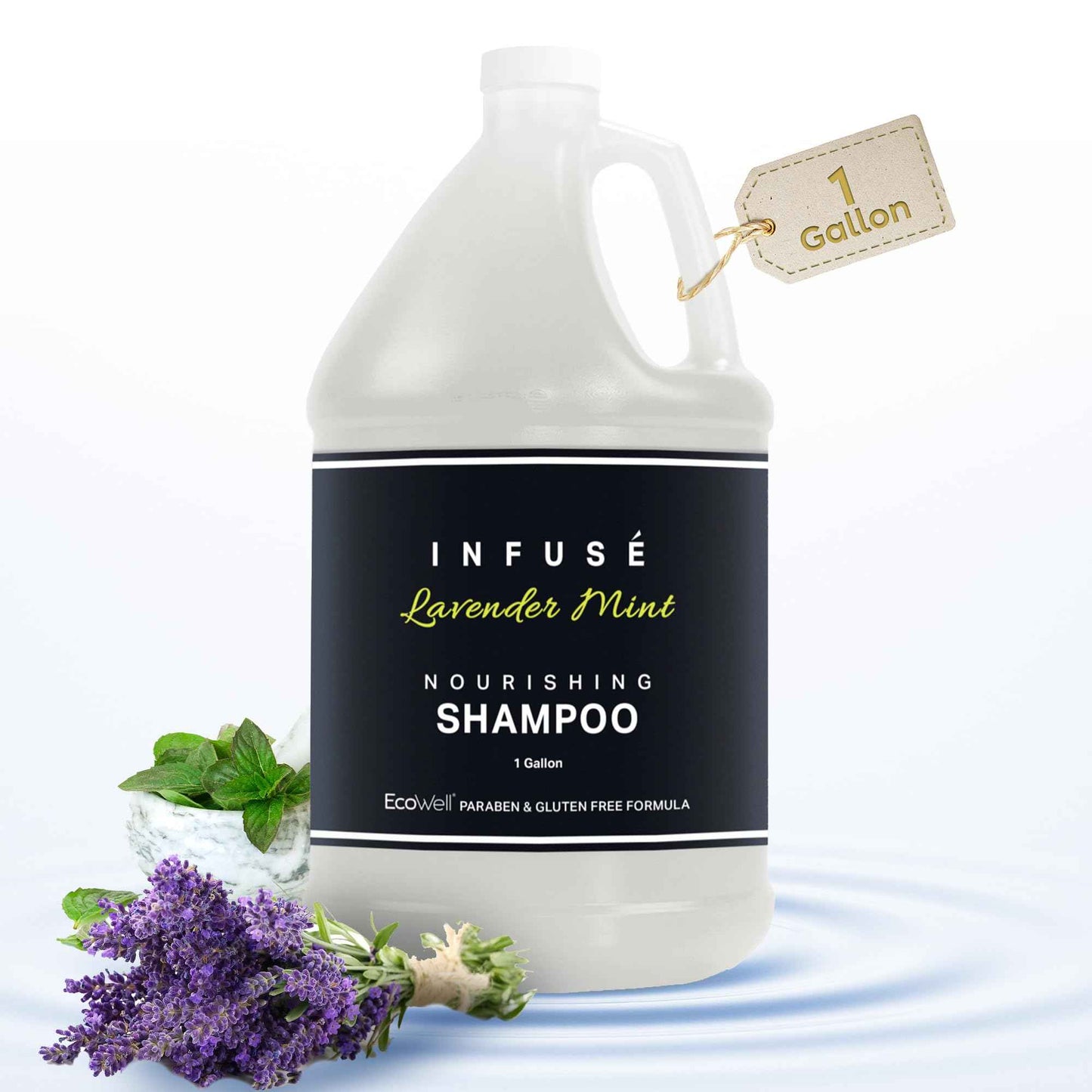 1-Shoppe All-in-Kit Shampoo | Infuse Lavender Mint Hotel | 1 Gallon | For Hospitality & Vacation Rentals to Refill Dispensers | (Single Gallon)