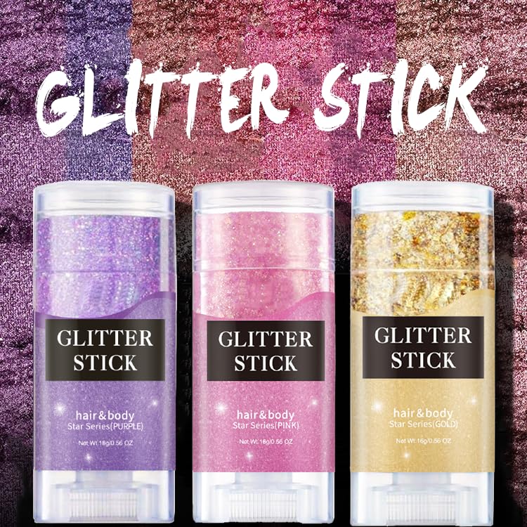 Face & Body Glitter Stick - Waterproof Shimmer Makeup