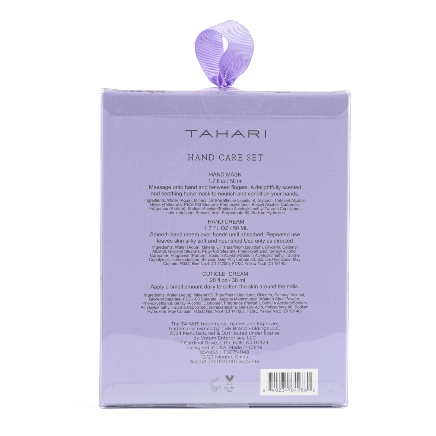 Tahari Hand Lotion Gift Set for Women, Lavender Spa Set, Hand Cream Kit for Women Gift Set Includes Hand Cream, Hand Mask, Cuticle Scru, Lotion Gift Set for Women, Birthday Gifts For Women - (Floral)