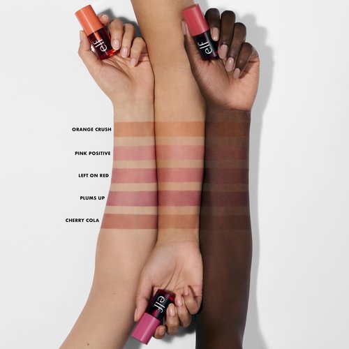 e.l.f. Sheer For It Blush Tint, Multi-Use, Long-Lasting Lip & Cheek Makeup, Creates A Natural Flush Finish, Vegan & Cruelty-Free, Plums Up