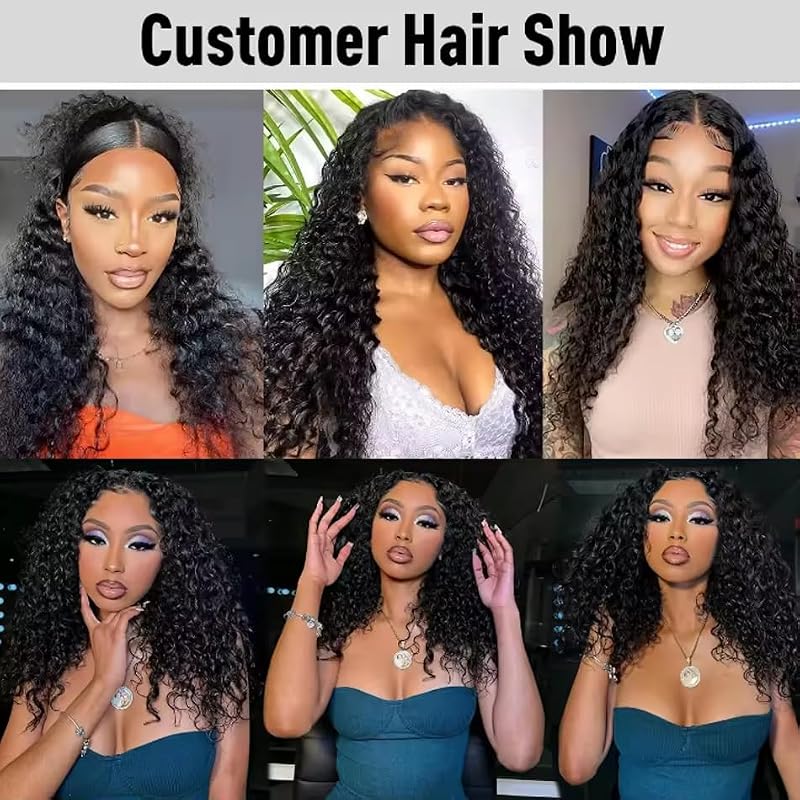 #1B Deep Wave Human Hair Bundles - 24 Inch Brazilian Hair (3 Pack)