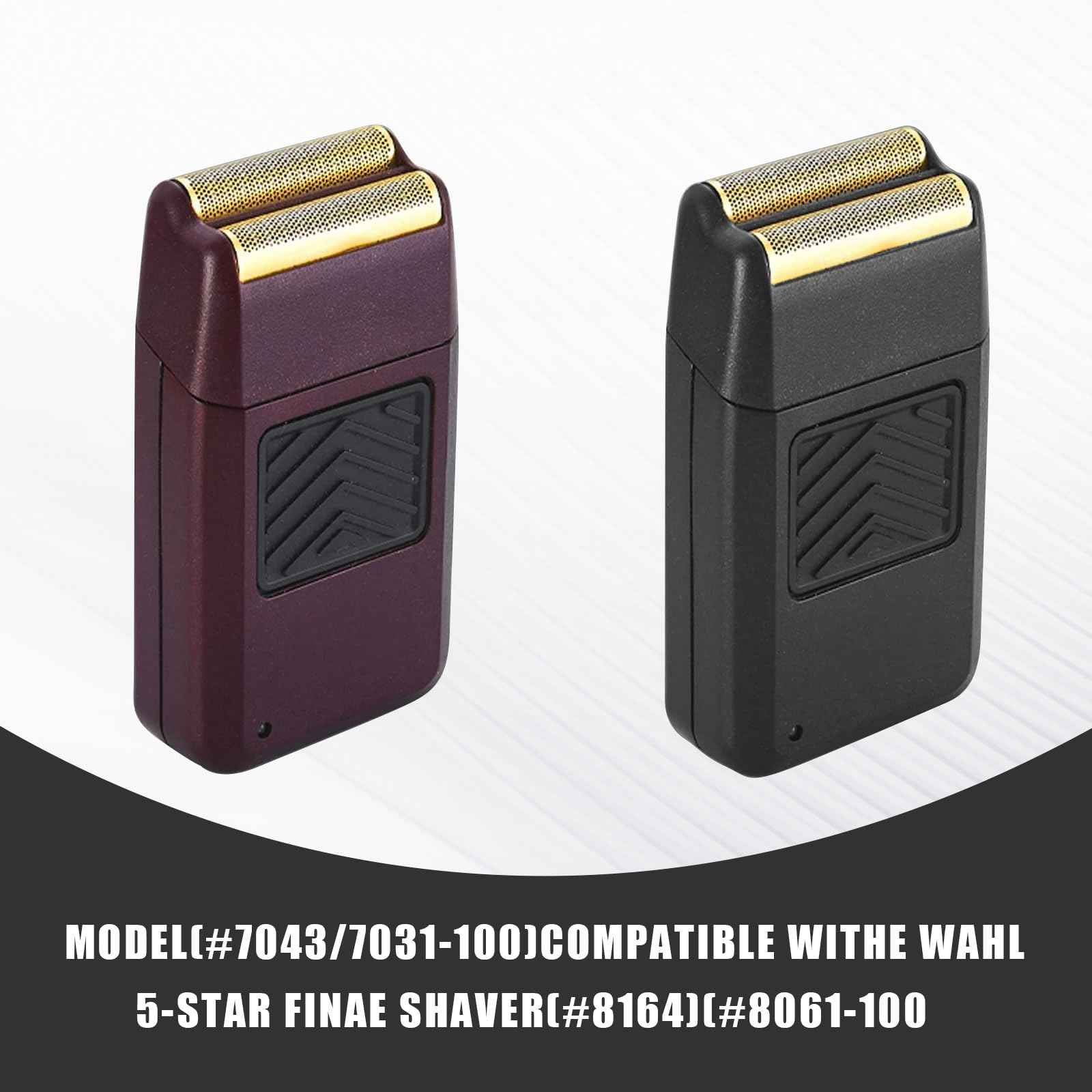 Pro 5 Star Series Finale Shaver Replacement Foil and Cutter Bar Assembly Compatible with wahl Shaver Model 7031-100/7043-100-For men's shaving- 2Pcs Black