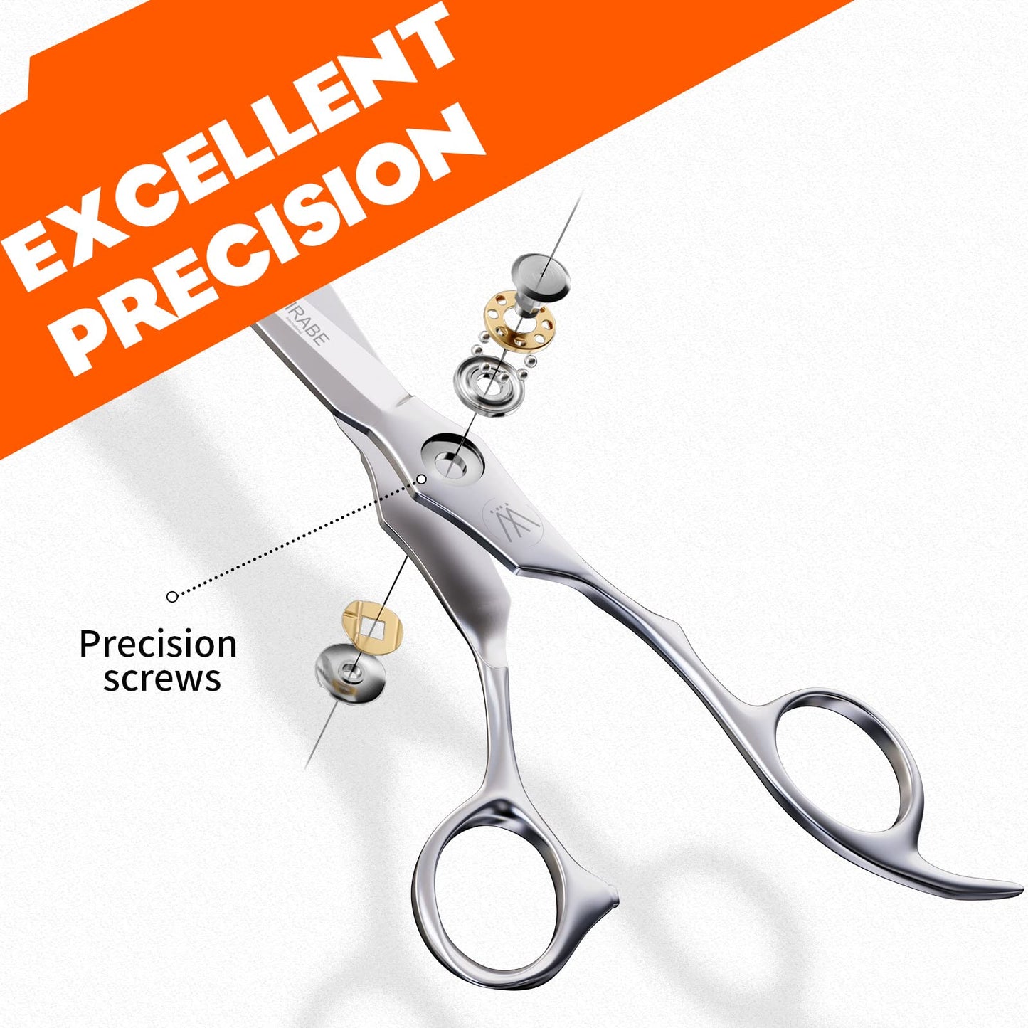 Sirabe HIGH-END Professional Hair Scissors, Ultra Sharp Blades for Precise Cutting, Hair Cutting Scissors Barber Shears Haircut Scissors, Made of 440C Stainless Steel for Salon Hairdressing