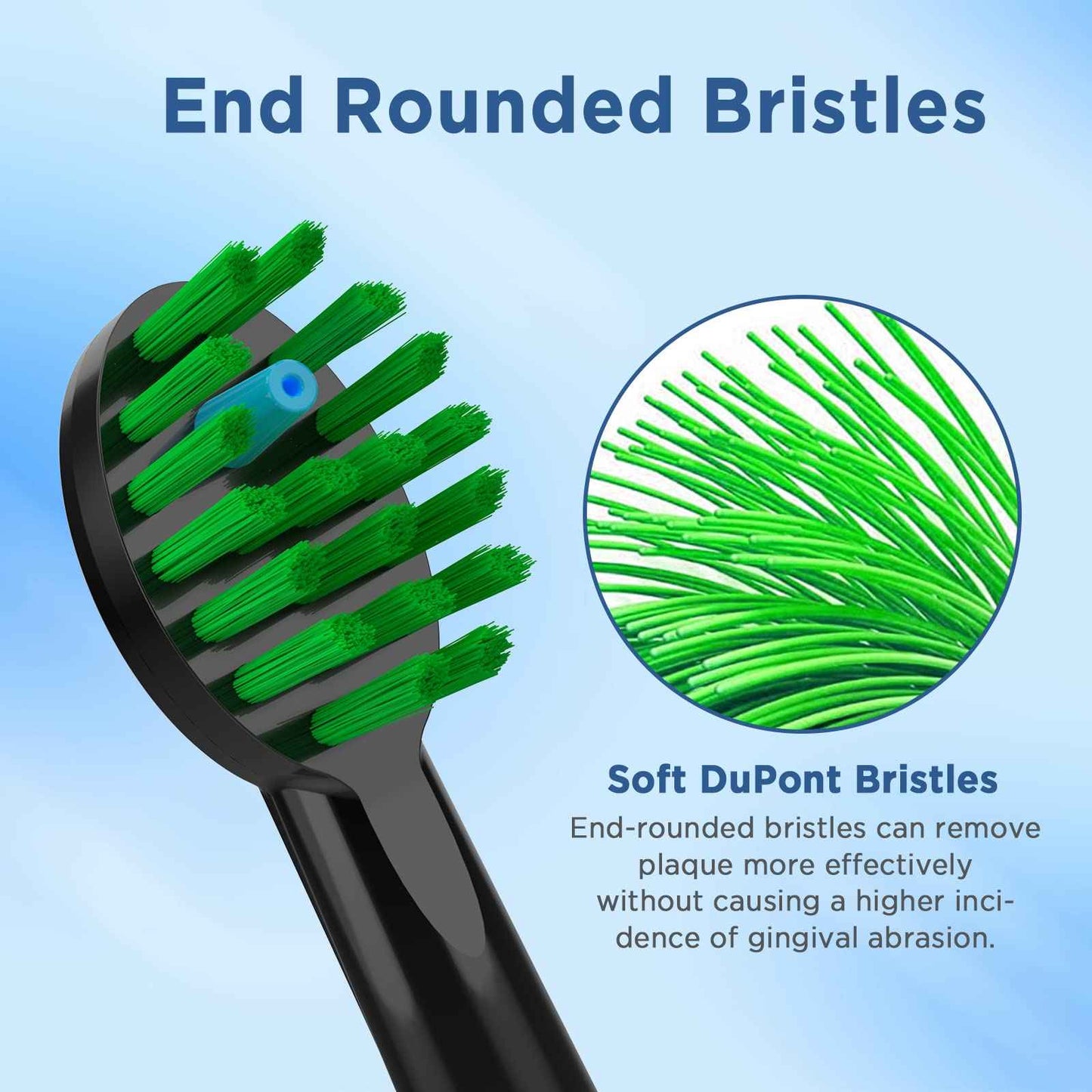 Replacement Toothbrush Heads for All Waterpik Sonic Fusion Models (SF-01, SF-02, SF-03, and SF-04 Series), Compact, with Covers, 10 Count, Black