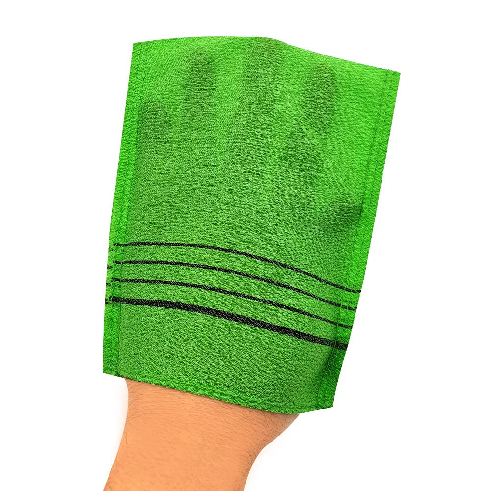 Korean Italy Towel Genuine Korean Exfoliating Scrub Bath Mitten 20Pcs Green