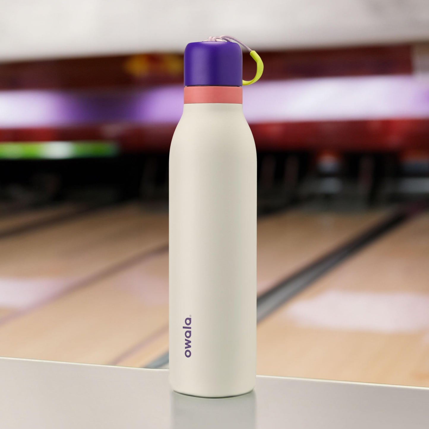 Owala FreeSip Twist Insulated Stainless Steel Water Bottle with Straw for Sports and Travel, BPA-Free, 24-oz, Purple/Green (Minty Horizons)