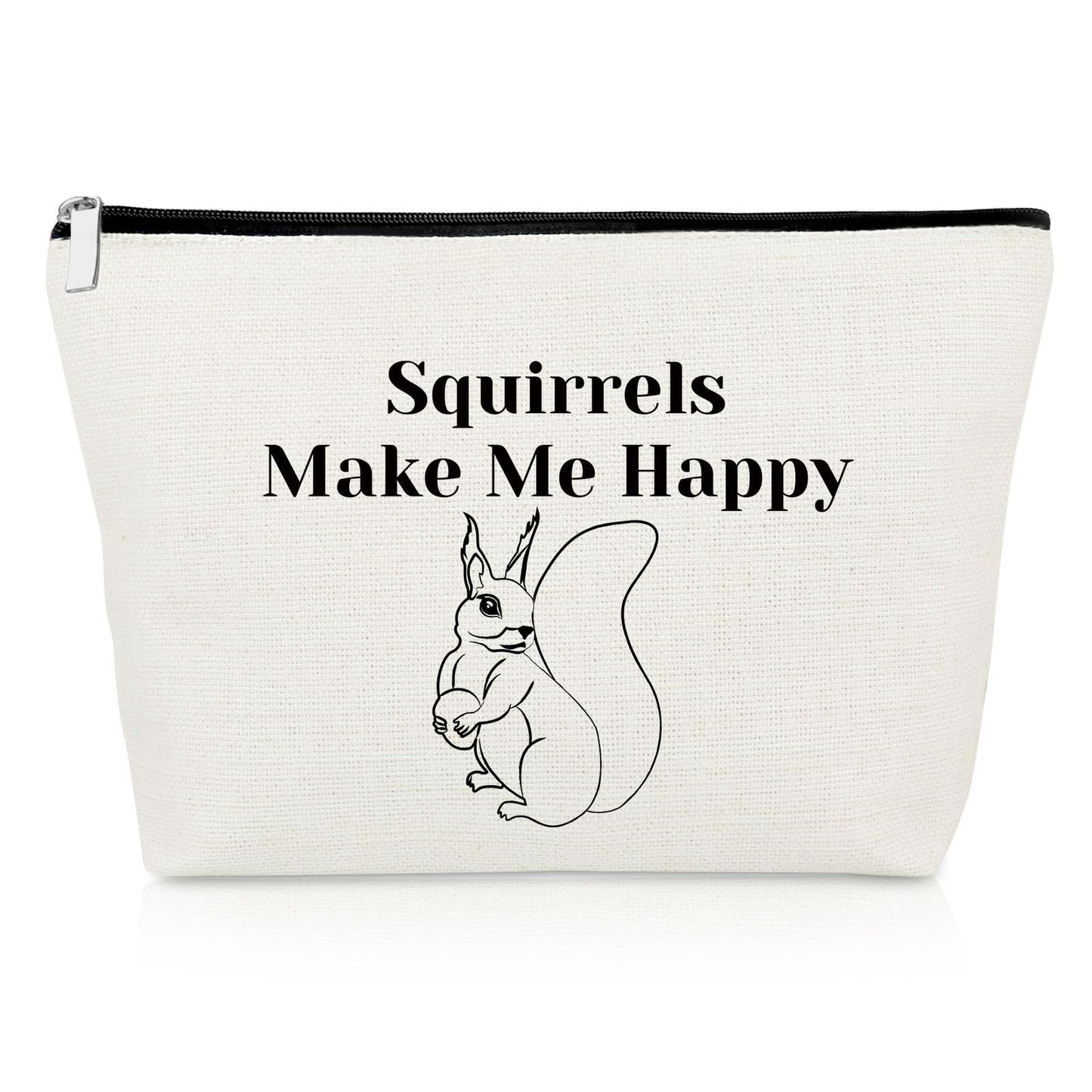 Squirrel Gift Squirrel Lover Makeup Bag Squirrel Lover Gift Squirrel Mom Gifts Cosmetic Bag Squirrel Themed Gifts Animal Lover Gifts Christmas Birthday Gift for Friend Daughter Travel Toiletry Pouch