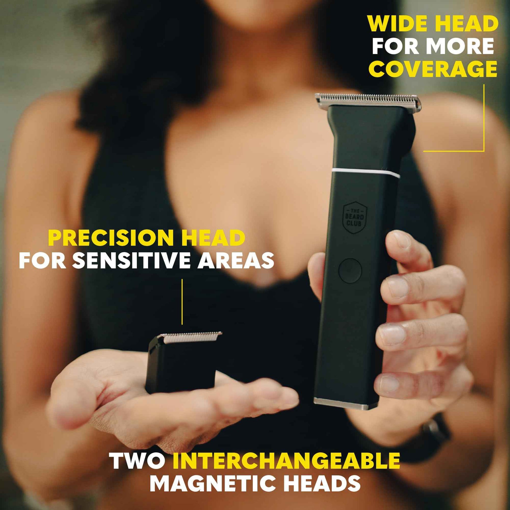 The Beard Club Manscape Body Hair Trimmer for Men, Pubic Hair Trimmer for Men & Ball Trimmer - Mens Body Shaver, Ceramic Blade Ball Shaver - Rechargeable, Electric, Waterproof Wet or Dry Clippers