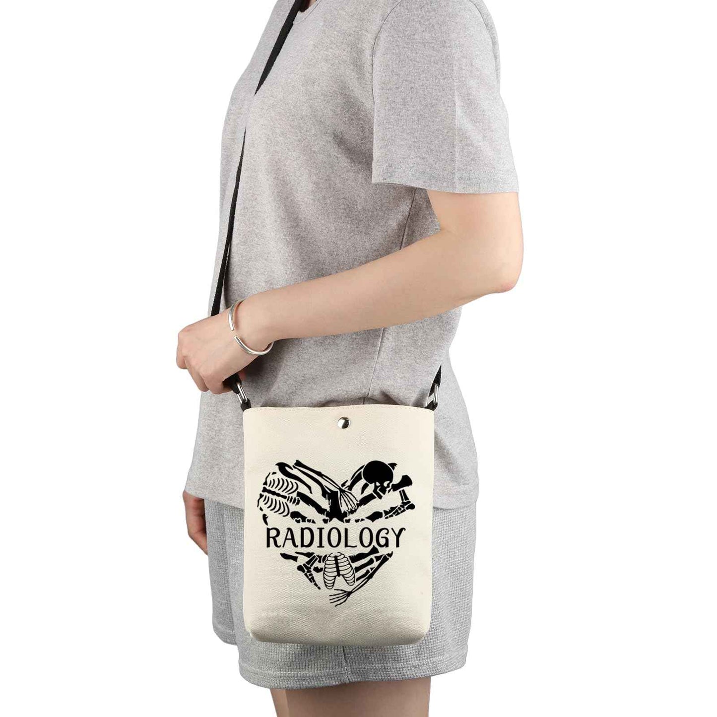 G2TUP Technician Radiologist Gift Heart Radiology Makeup Bag X-Ray Tech Cosmetic Bag Radiology Graduation Gift Future X Ray Technician Travel Bag (Heart Radiology -X)