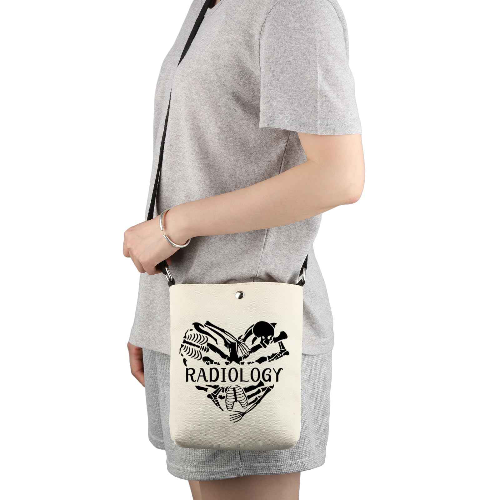 G2TUP Technician Radiologist Gift Heart Radiology Makeup Bag X-Ray Tech Cosmetic Bag Radiology Graduation Gift Future X Ray Technician Travel Bag (Heart Radiology -X)