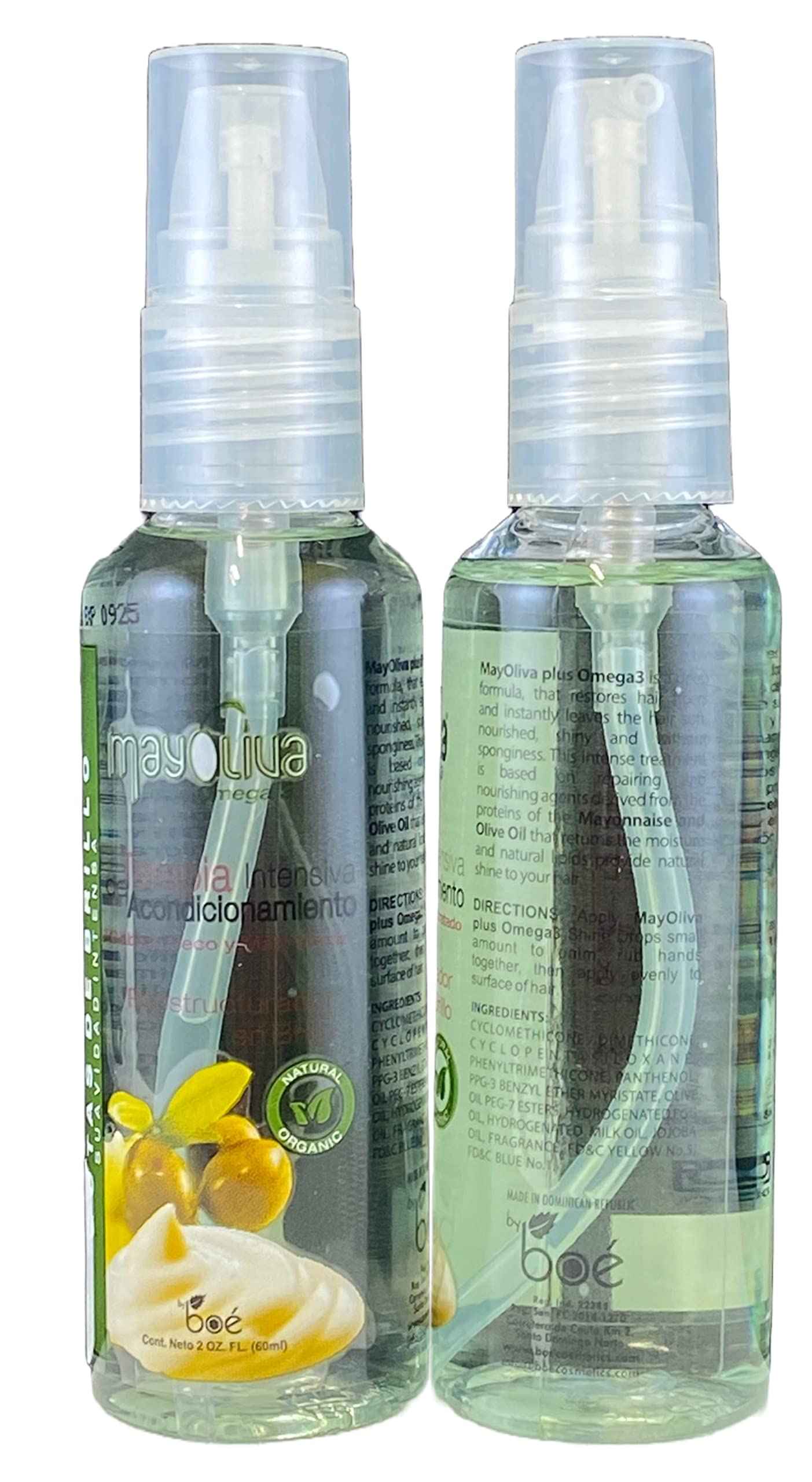 Mayoliva 4in1 Hair Repair Combo Set - Shampoo 11 oz, Leave-In 4.2 oz, Treatment 8.5 oz, Shine Drops 2 oz - Olive Oil & Mayonnaise Protein System - Deep Moisture, Anti-Frizz, Shine & Repair
