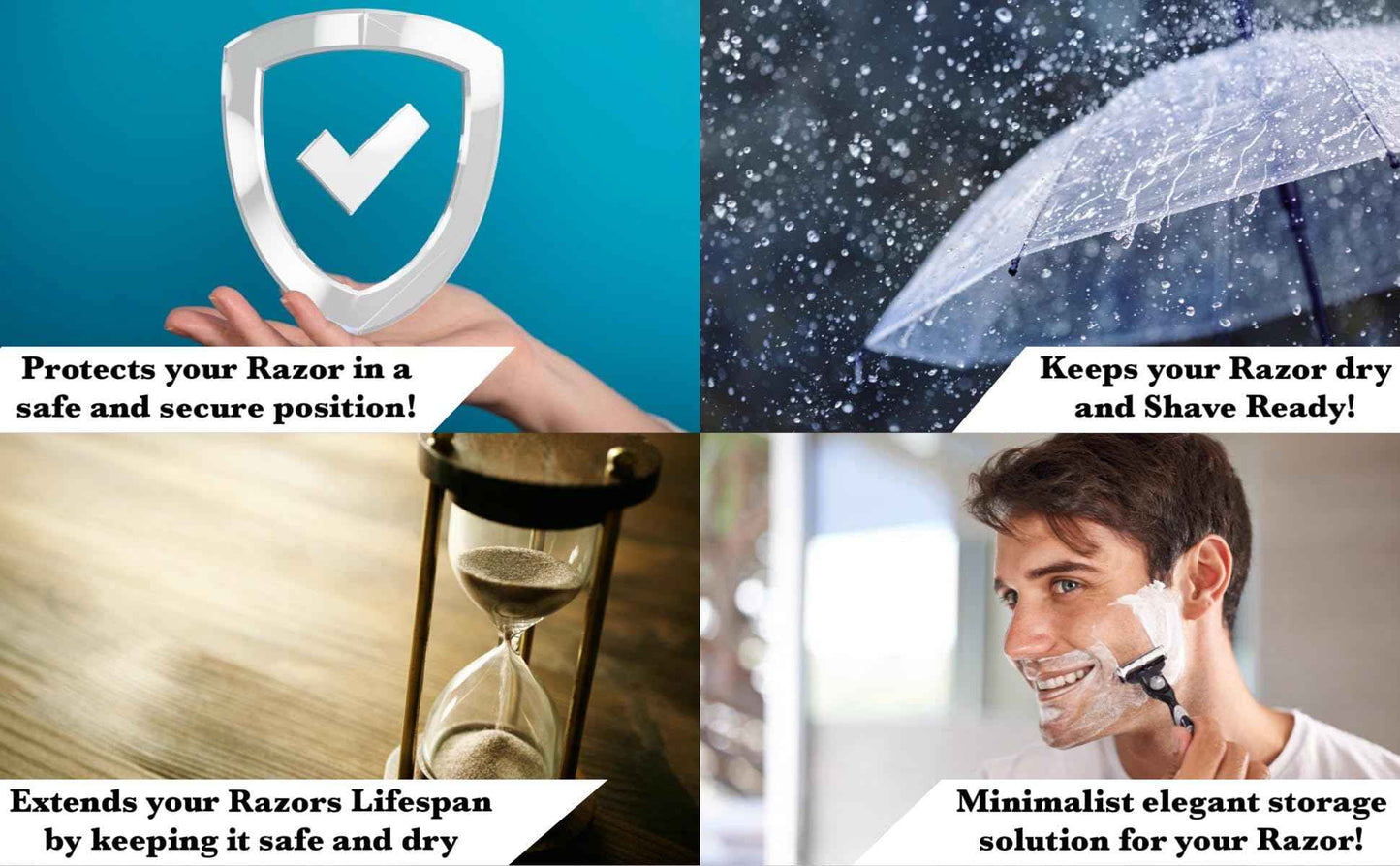 G.B.S Heavy Duty Chrome Base Shaving Razor Stand