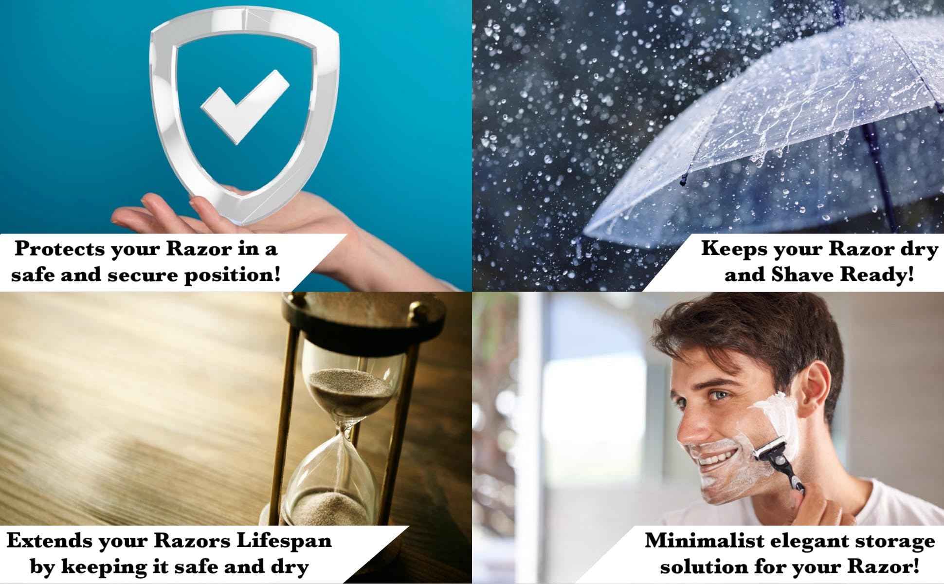 G.B.S Heavy Duty Chrome Base Shaving Razor Stand