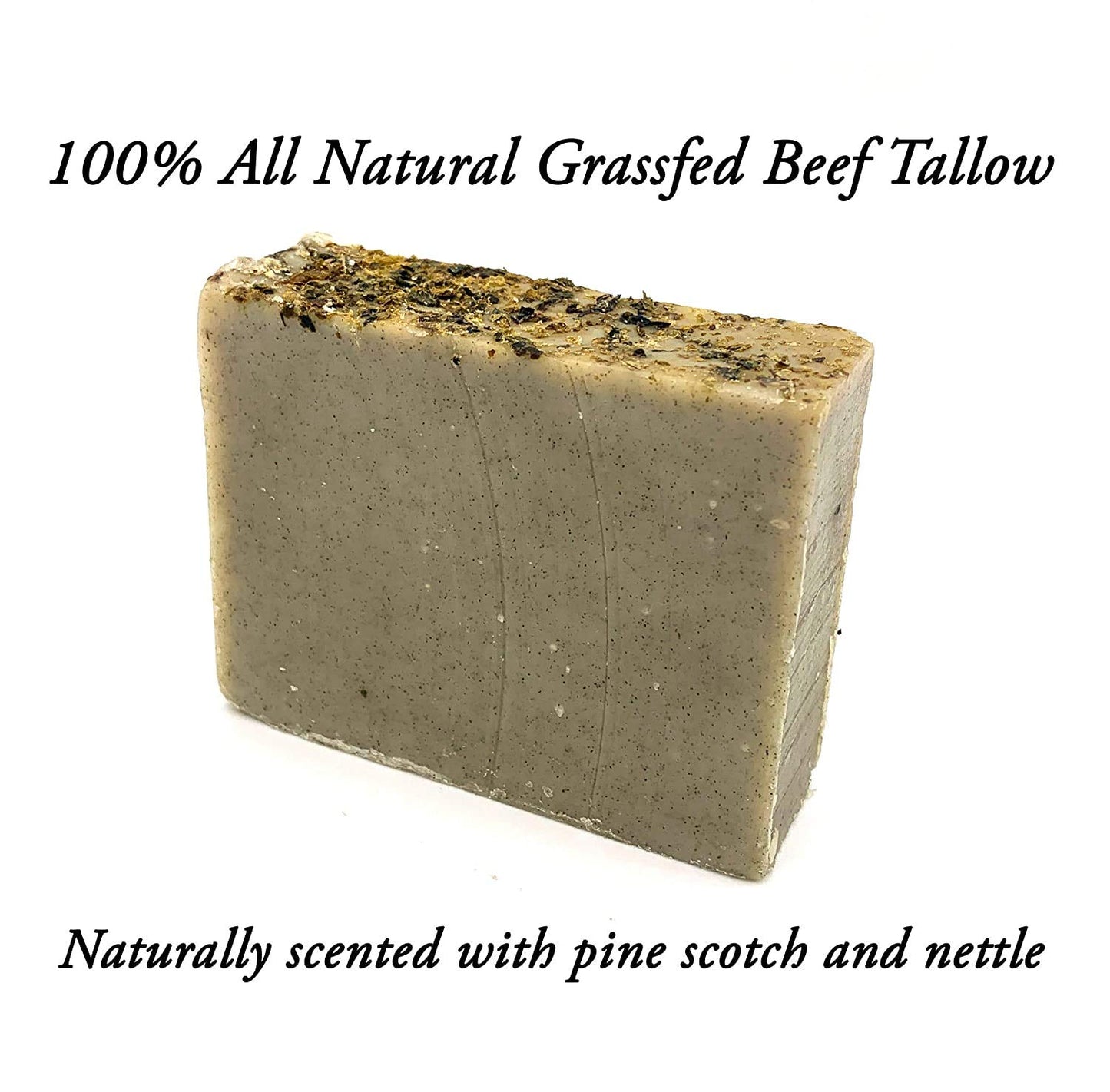 HUNTER CATTLE CO. EST'D 2004 HC Meadow Bloom Tallow Bar Soap - Forrest Pine Single Pack - Made with All Natural 100% Grass Fed Tallow Handmade Soap Bar - Great for Face or Body Soap