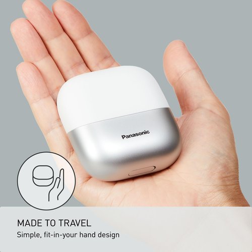 Panasonic Swipe Right Compact Shaver, Electric Razor for Men and Women, On-The-Go Razor with 3-Blade Cutting System and USB-C Charging, Wet/Dry - ES-CM3A-W