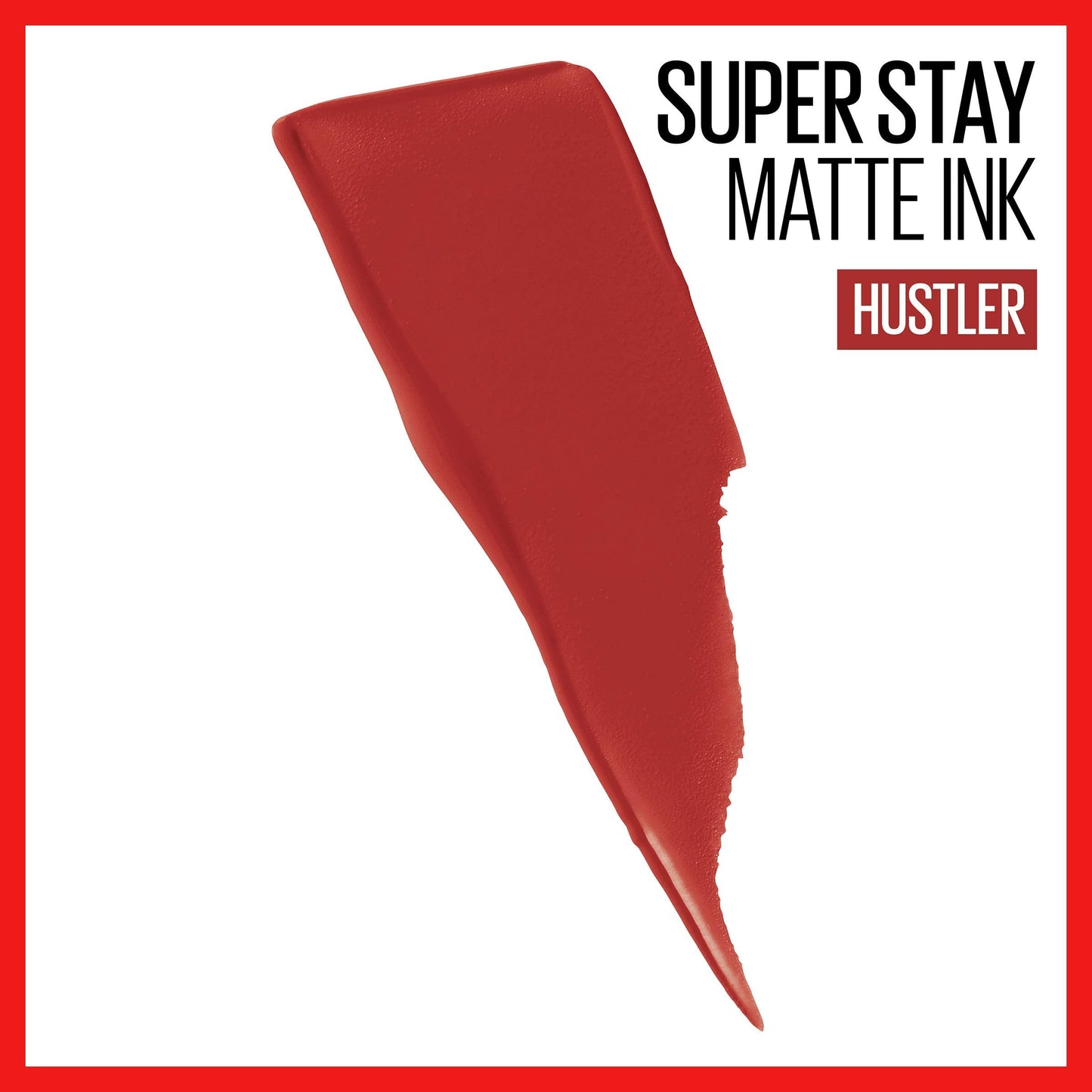 Maybelline Super Stay Matte Ink Liquid Lipstick Makeup, Long Lasting High Impact Color, Up to 16H Wear, Hustler, Red Brown, 1 Count