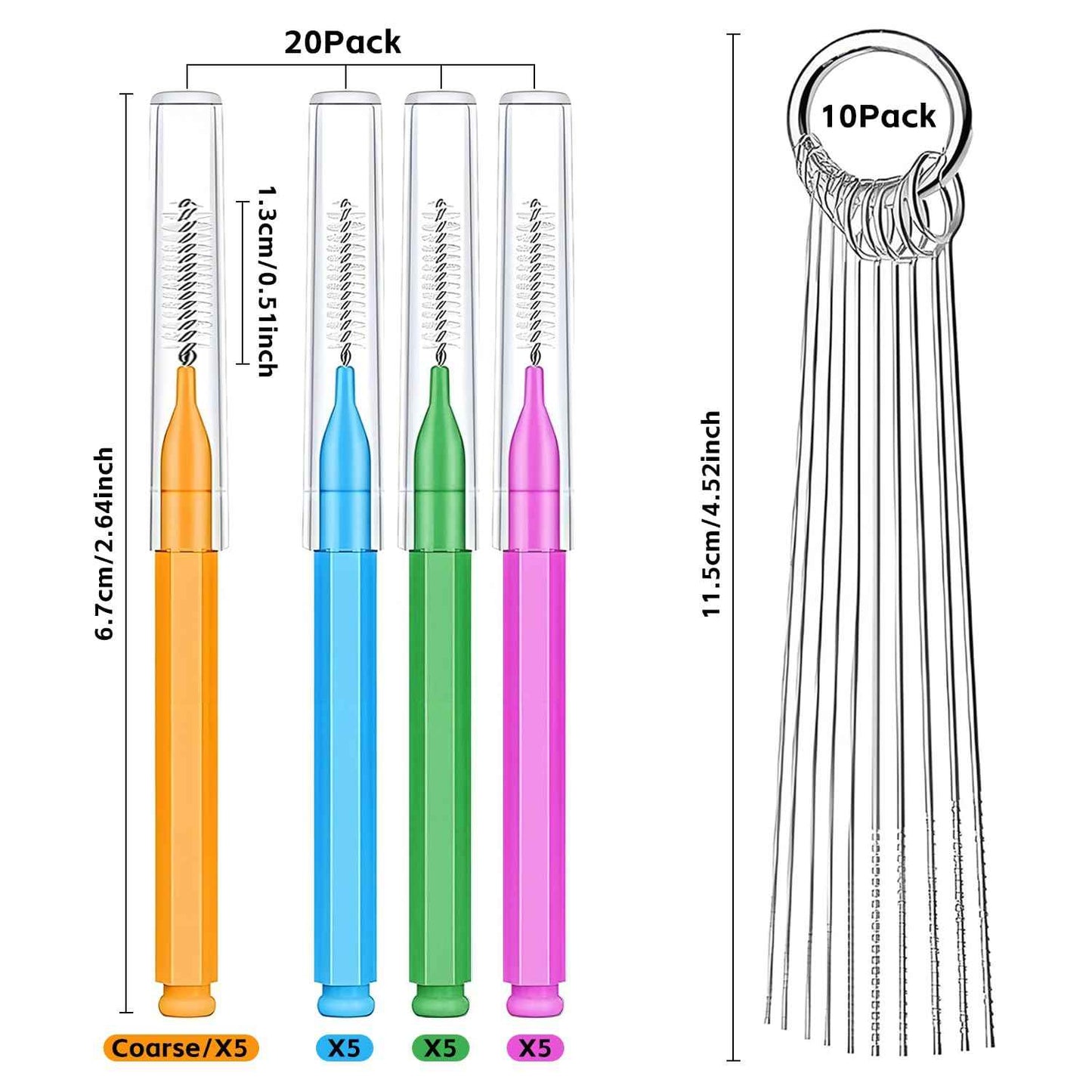 uadbau Shower Head Cleaner Tool Set, Multi-Size Shower Head Cleaning Brush for Small Hole Anti-Clogging Nozzle with Storage Boxes, Picks Fitting Nozzle Unclogger for Household Bathroom (30 Pcs)