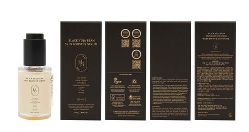 HEVEBLUE Black Yuja Bean Skin Booster Serum - Moisturizing, Sensitive Skin, Korean Skincare, Hypoallergenic, Deep Hydration, Vegan, Oil-free, Makeup Adherence, Inner Dryness, K-Beauty