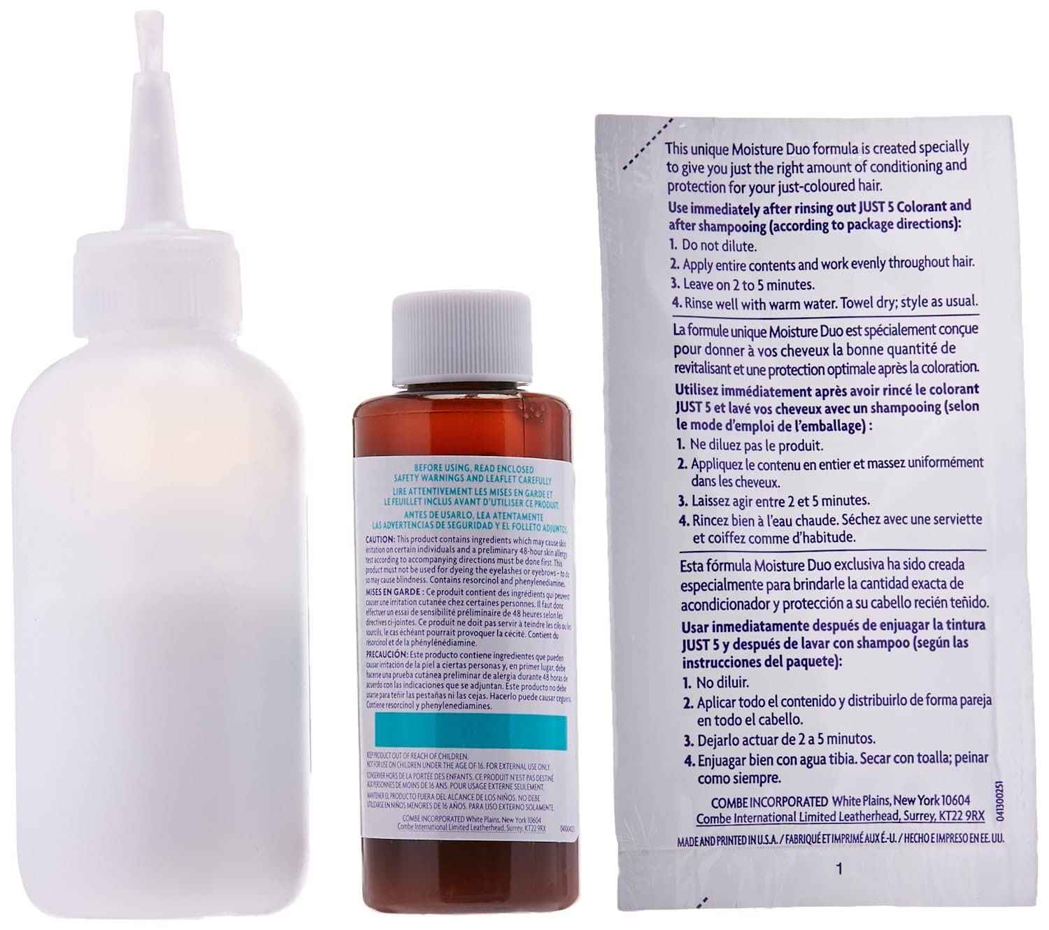 Just 5 Women's Hair Color, Black, J-30 (3 Pack)