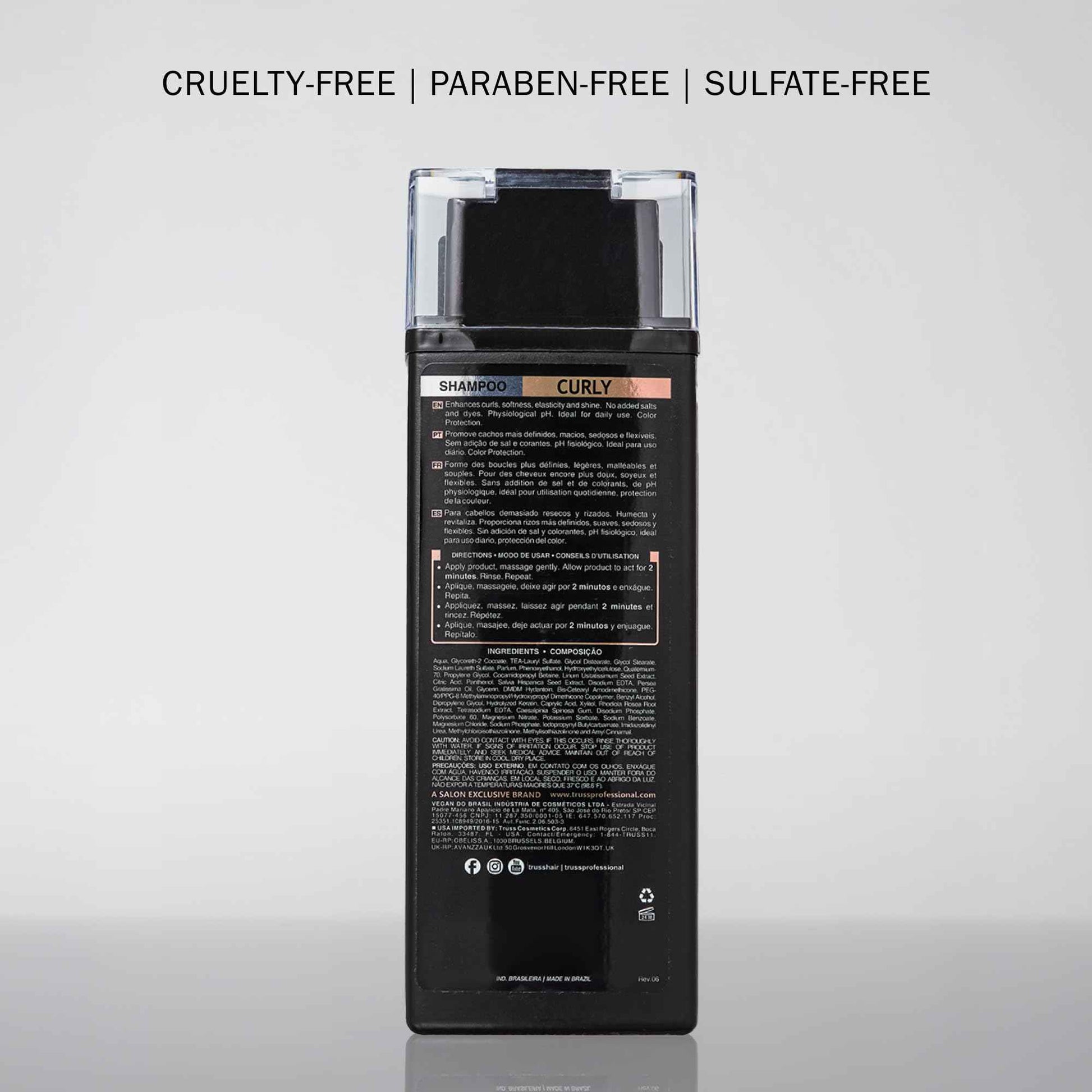 Truss Curly Shampoo - Gentle Cleansing for Defined, Detangled, Frizz-Controlled Wavy and Curly Hair with Softness, Moisture Balance and Conditioning