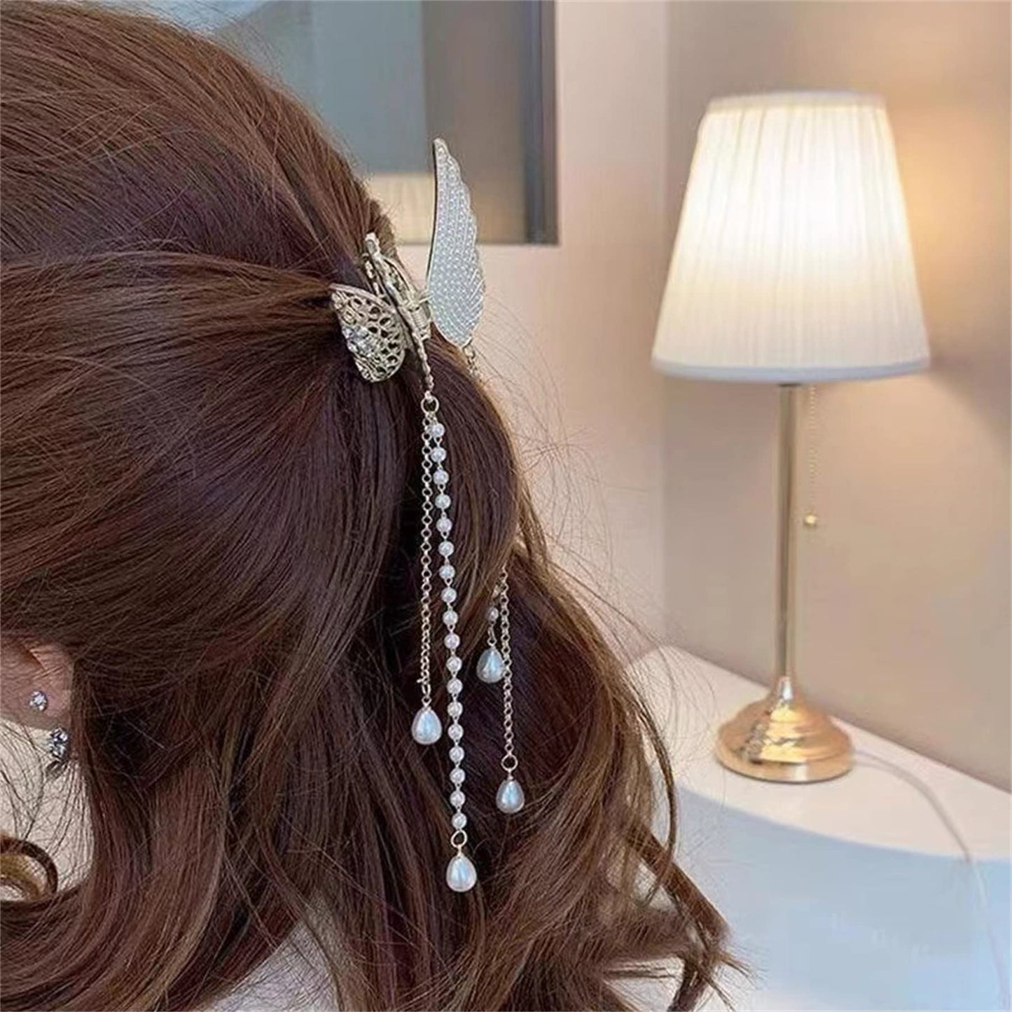 Hair Claw Clip, 3PCS Cute Metal Flower Shark Clip Non Slip Hair Clamp Hair Accessories for Women Girls (HC032-2PCS)