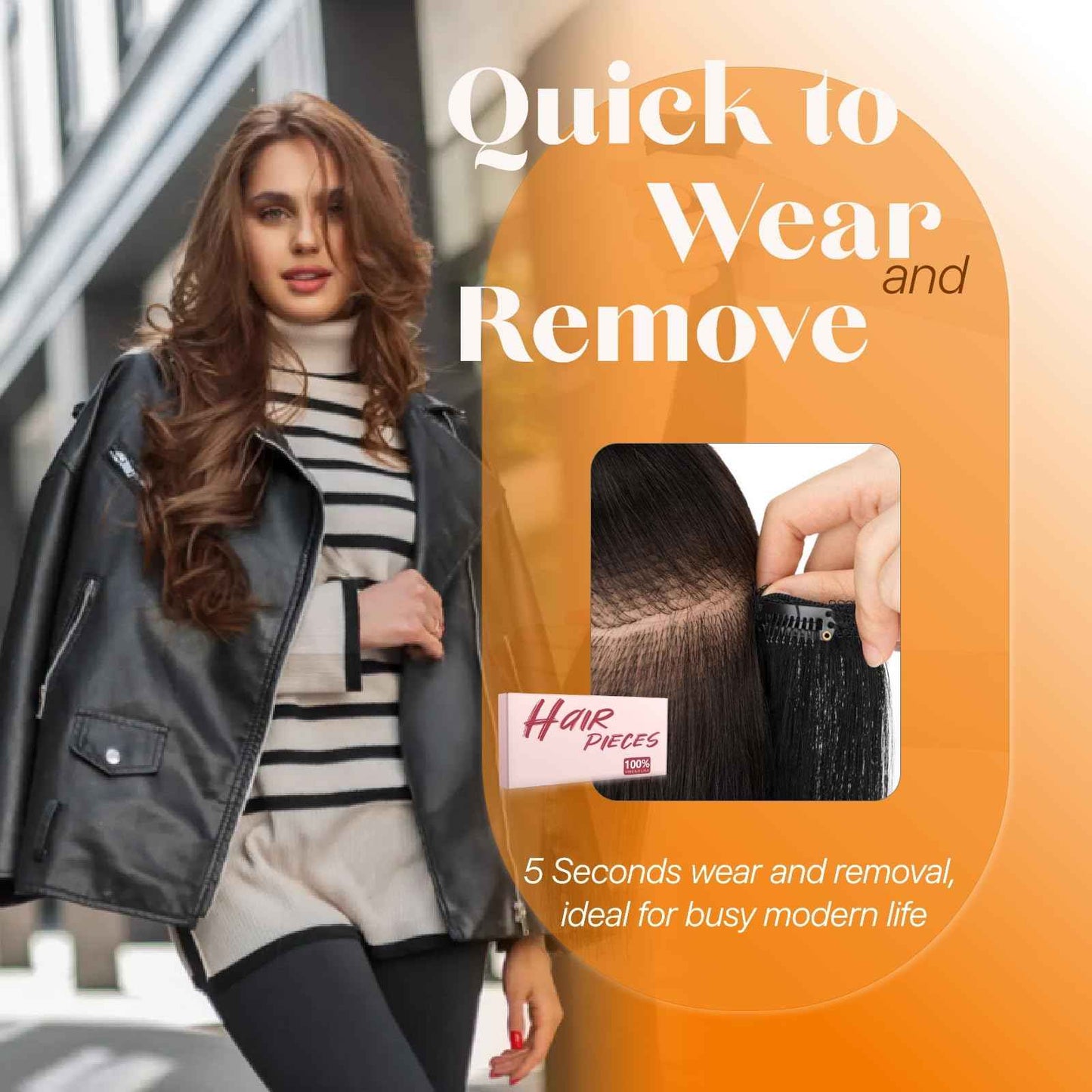 TESSHAIR 6PCS Clip in Hair Extensions Real Human Hair, Short Hairpieces for Women Single Clip Ins to add Highlights & Volume, No Tangle & Smooth,14 Inch 36g #12P613 Golden Brown&Bleach Blonde